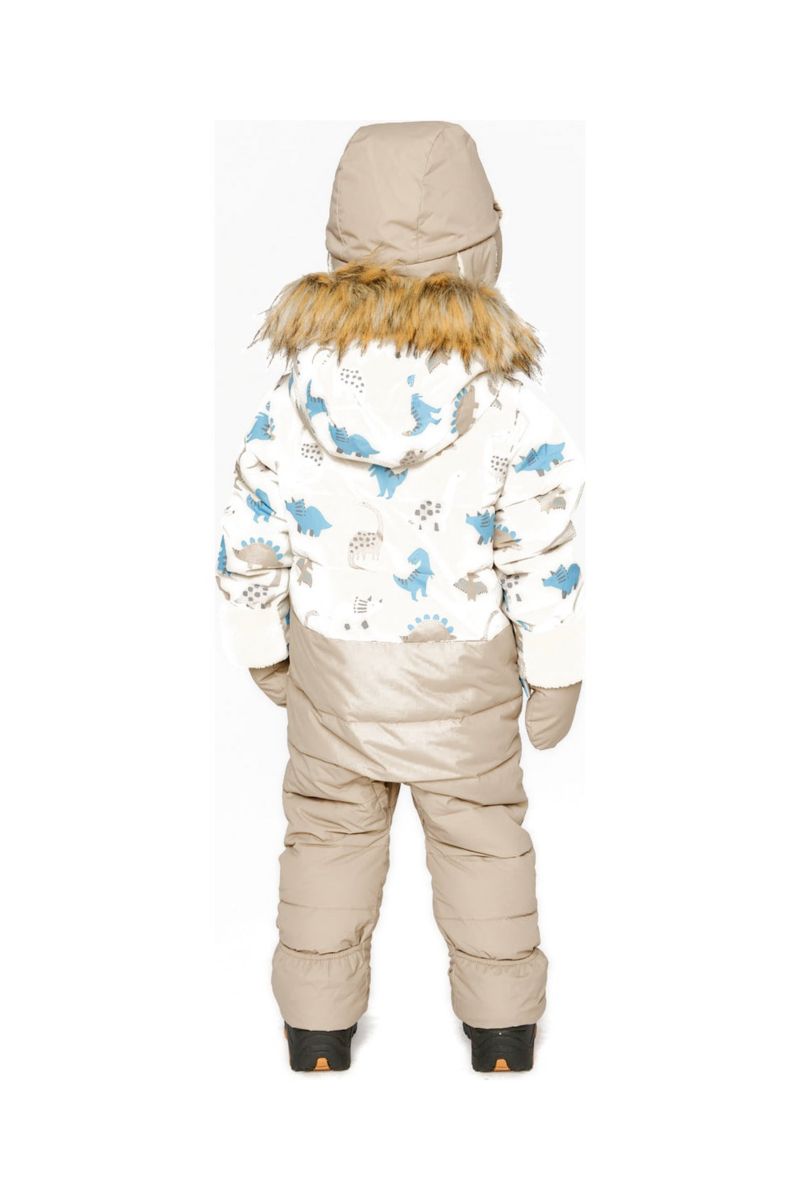Baby Boys ( 1M to 24 M ) Snug One Piece Snowsuit Adapted for Car Seats Dinosaur Print