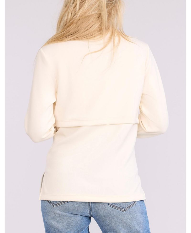 Maternity Funnel Neck Pullover Nursing Sweatshirt - Motherhood