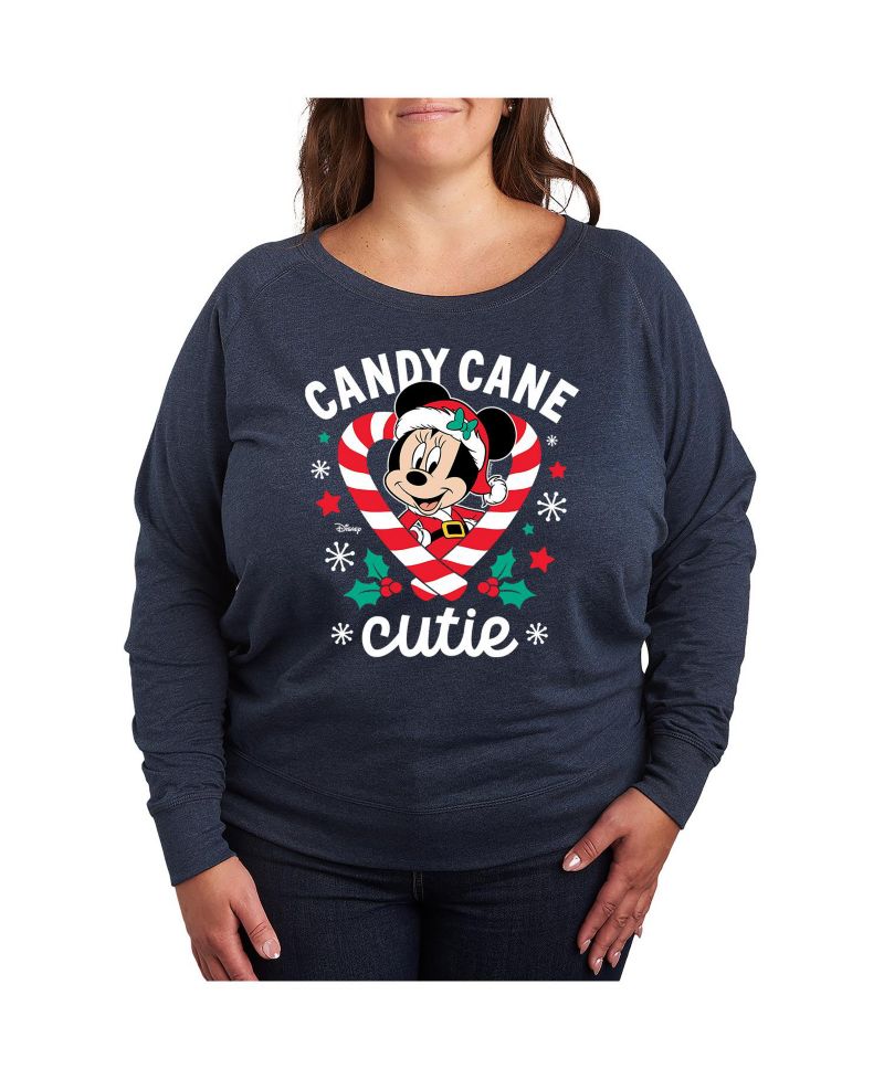 Plus Size Disney Candy Cane Graphic Pullover T-shirt