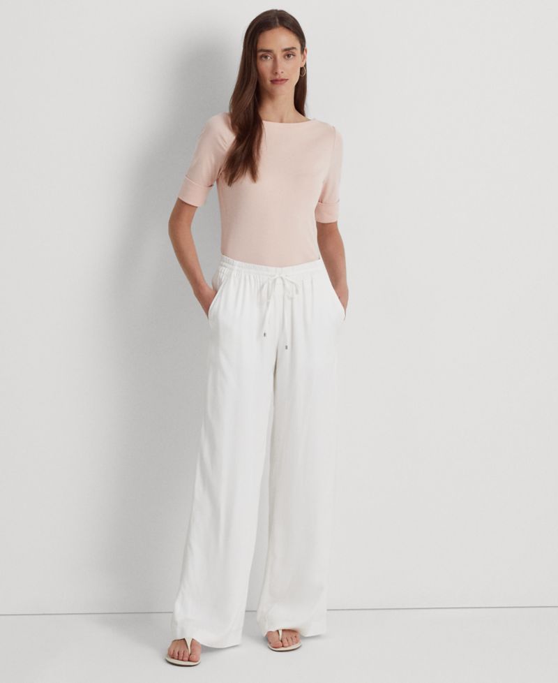 Petite Stretch Boatneck Top