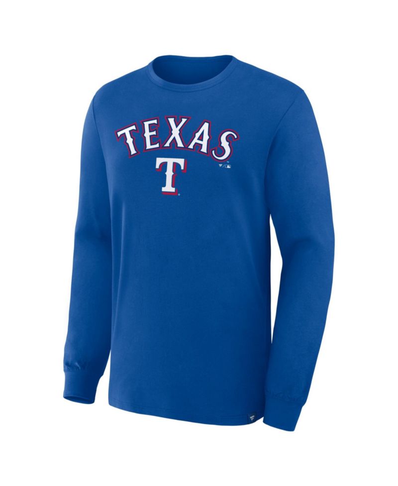 Men's Texas Rangers Lock-Up Legacy Long Sleeve Graphic T-Shirt