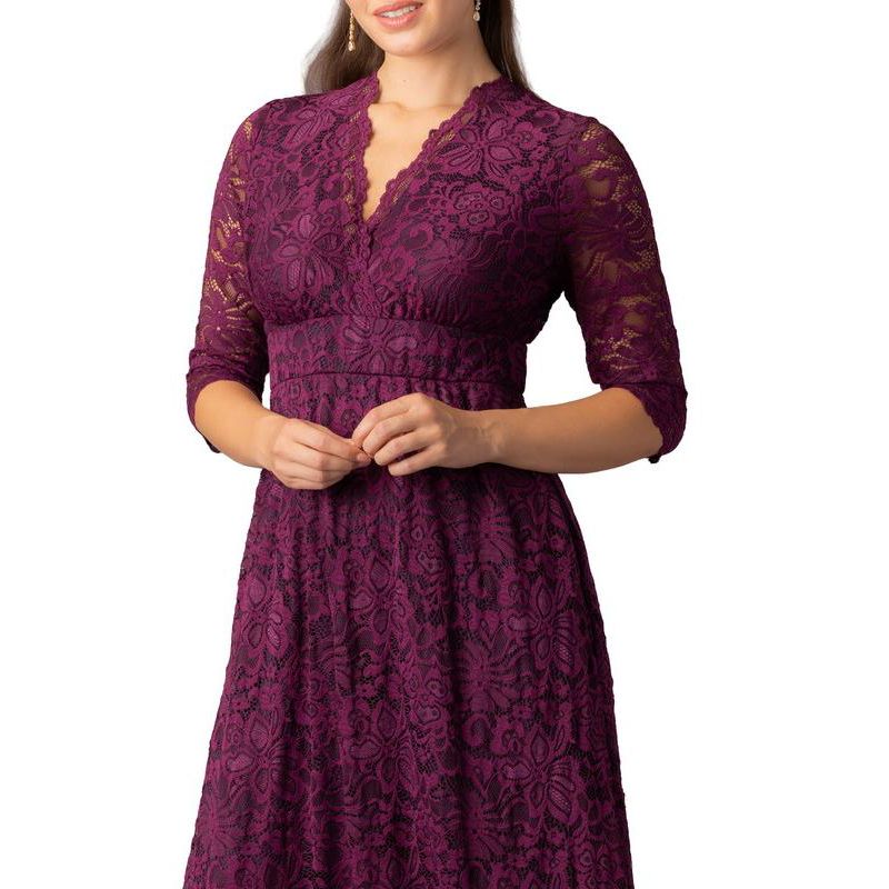 Women's Maria Lace A-Line Evening Gown with Pockets