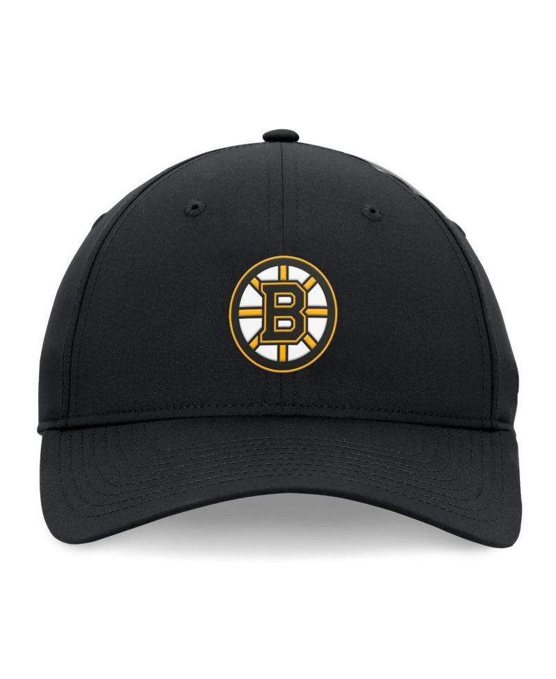 Men's Black Boston Bruins Front Office Ripstop Adjustable Hat