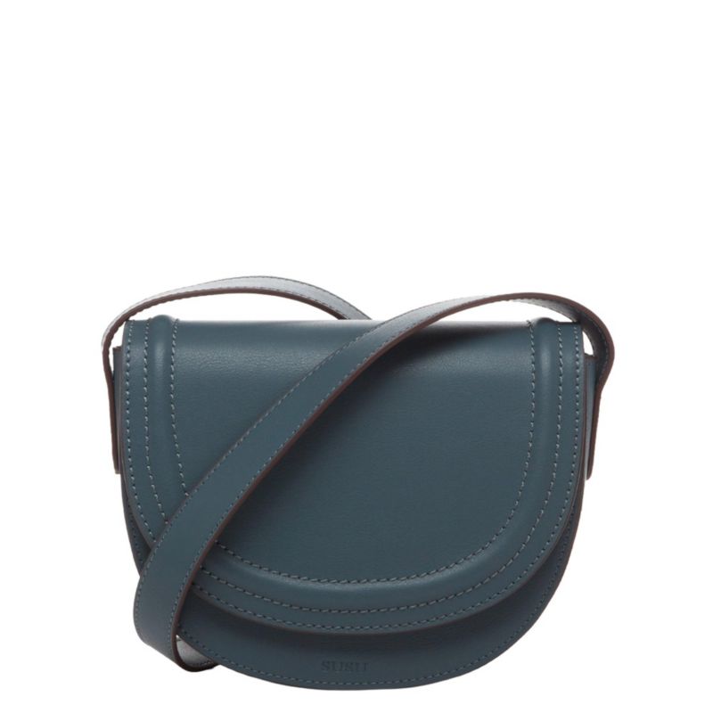 Small Leather Saddle Bag Crossbody Purse Casual Handbag