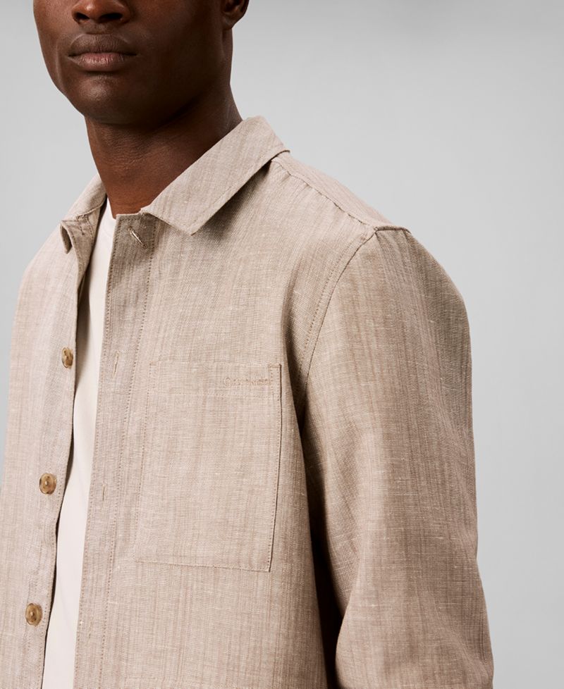Men's Linen Blend Overshirt