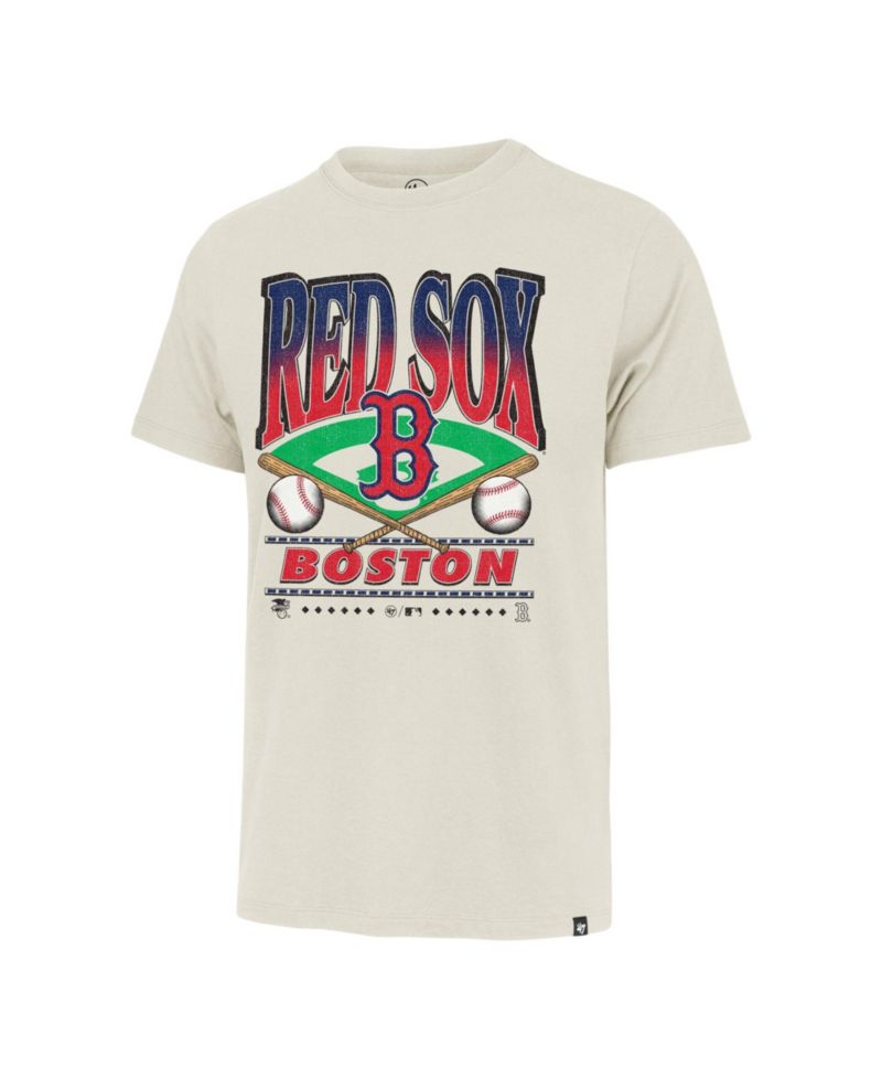 Men's Boston Red Sox Straight Shot Two Franklin Screen-Printed Graphics Crewneck T-Shirt