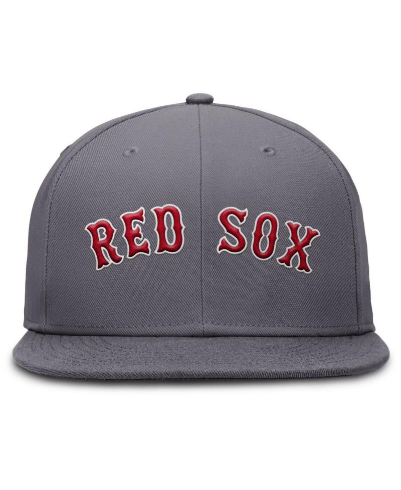 Men's Gray Boston Red Sox Performance True Fitted Hat