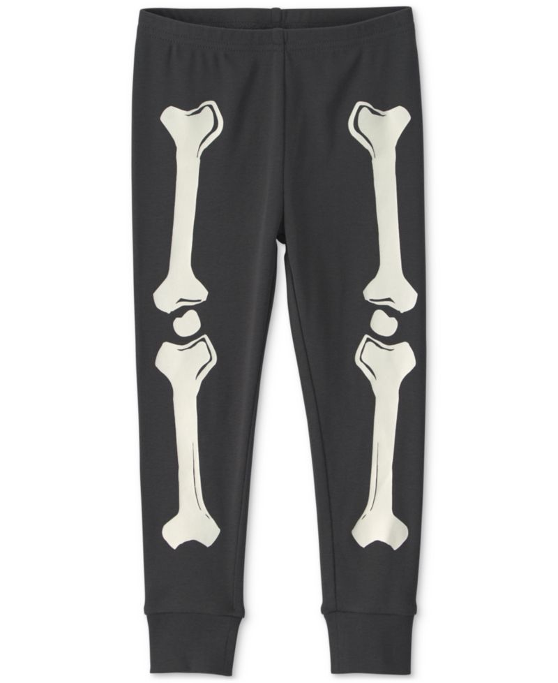 Baby Boys' and Baby Girls' Halloween Glow in the Dark Skeleton Cotton Snug-Fit Pajama, 2-Piece Set