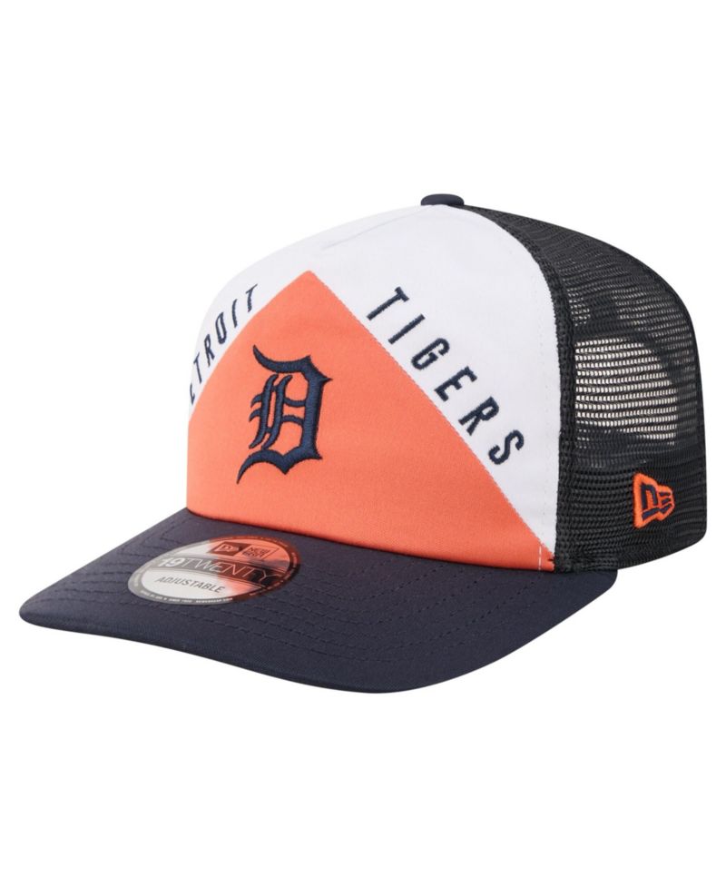 Men's White/Navy Detroit Tigers Retro Cut 19TWENTY Adjustable Trucker Hat
