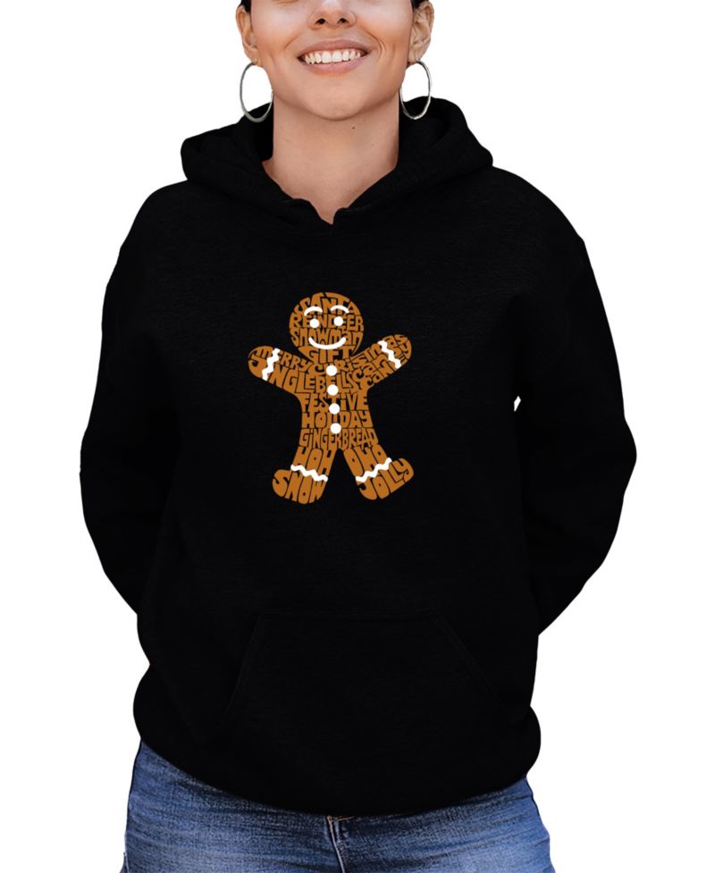 Women's Gingerbread Word Art Long-Sleeve Sweatshirt