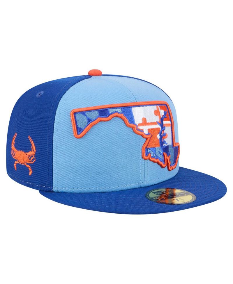 Men's Blue Aberdeen IronBirds Authentic Collection 59FIFTY Fitted Hat