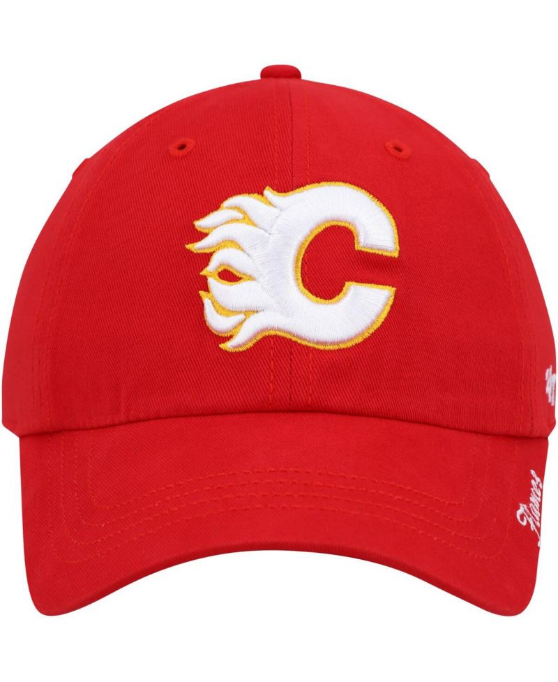 Women's Red Calgary Flames Team Miata Clean Up Adjustable Hat