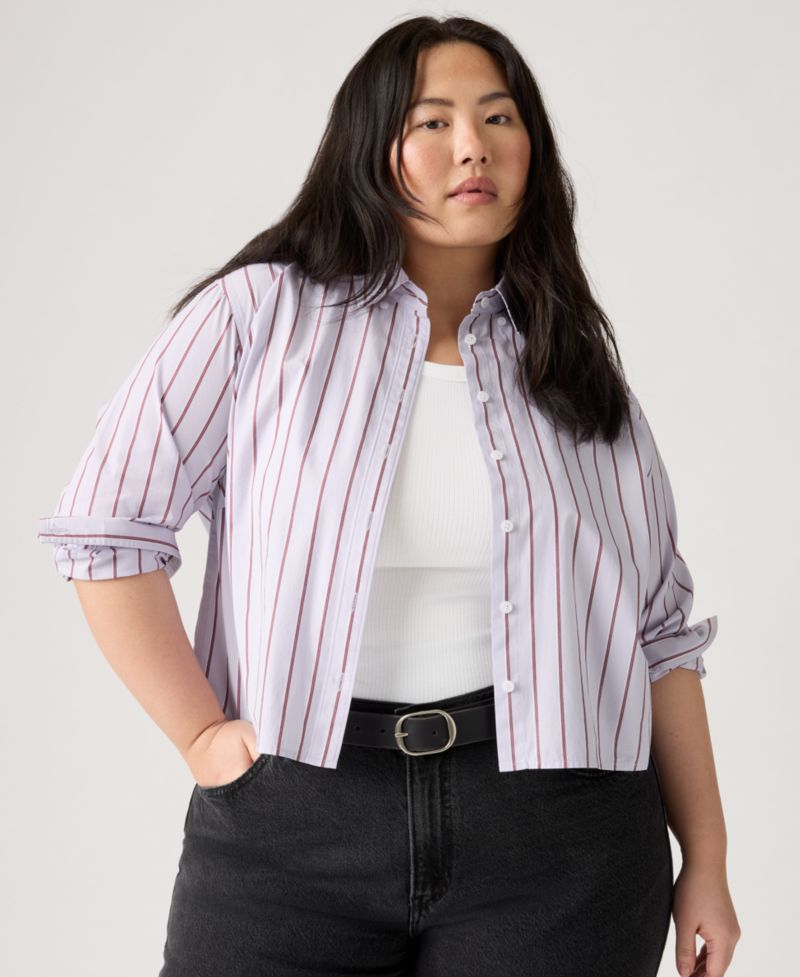 Plus Size Sully Relaxed-Fit Cotton Shirt