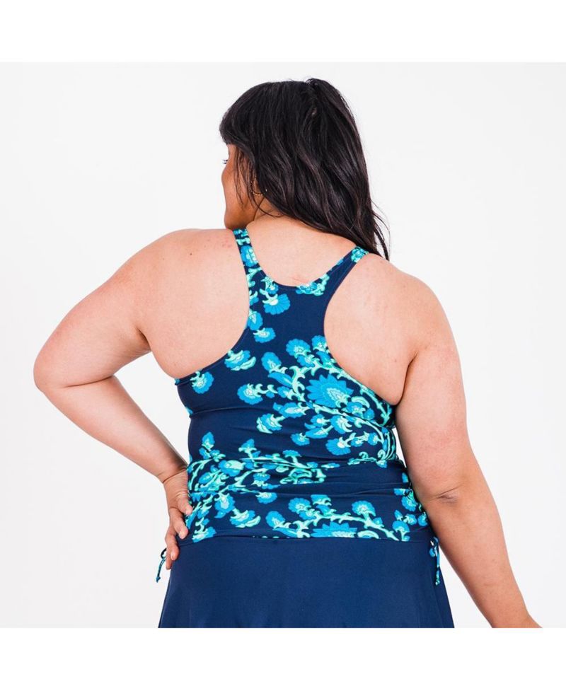 Plus Size Maya Tankini Swim Top With Built In Bra