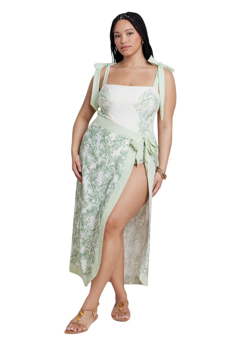 Women's Plus Size Midi Wrap Skirt