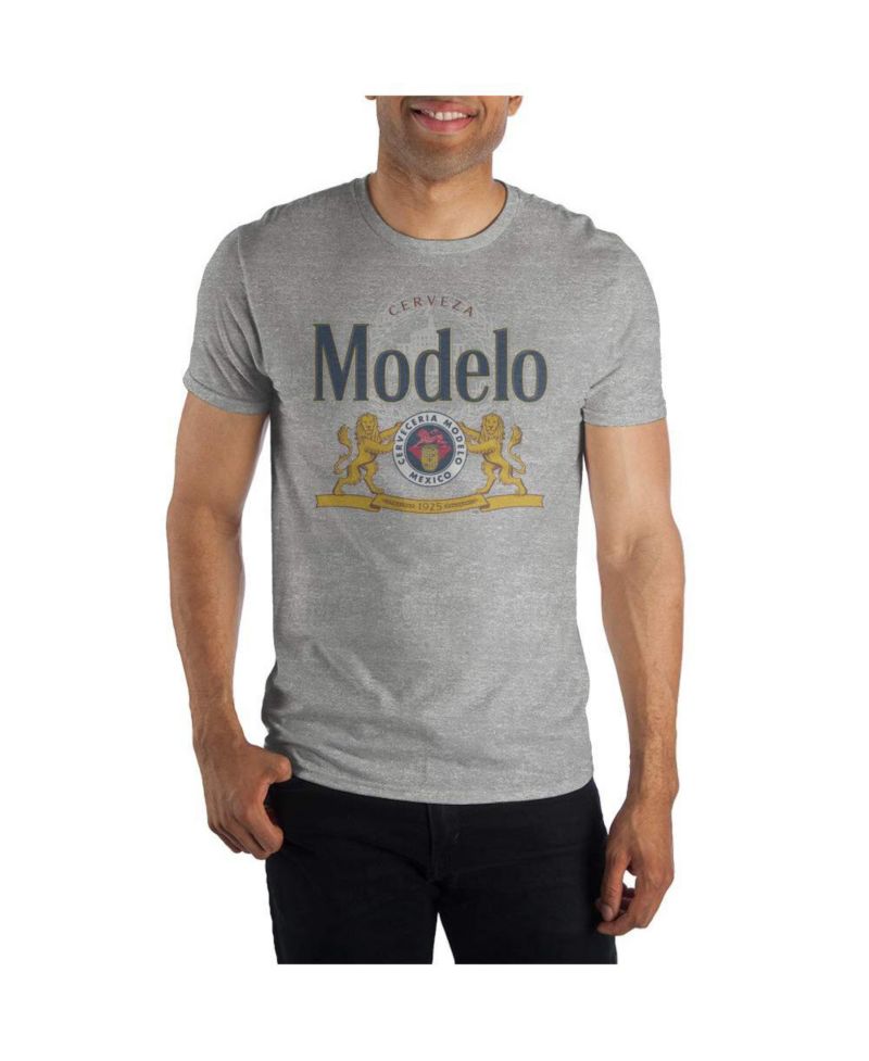 Men's Beer Logo Gray T-Shirt Tee