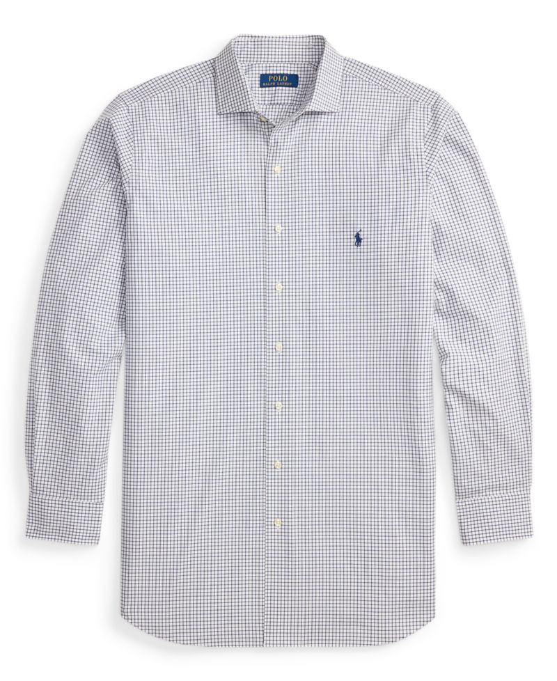 Men's Big & Tall Plaid Stretch Poplin Shirt