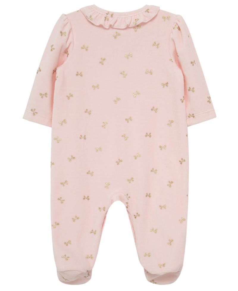 Baby Girls' Gold Bows Footie Coverall