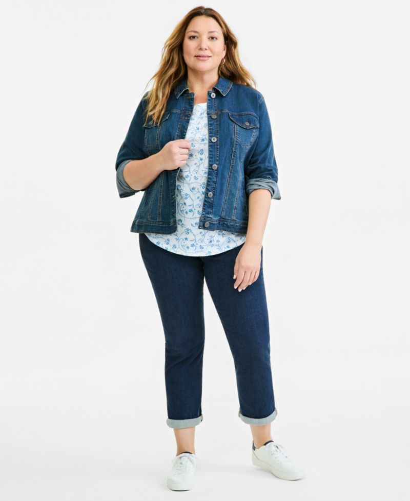 Petite Printed Short-Sleeve Crewneck Tee