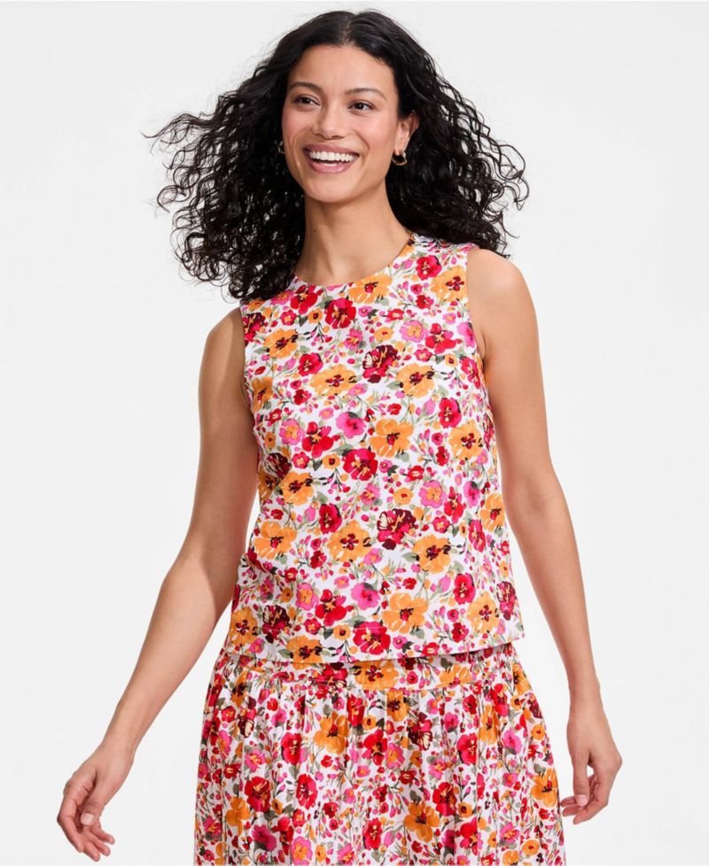 Women's Poplin Sleeveless Shell