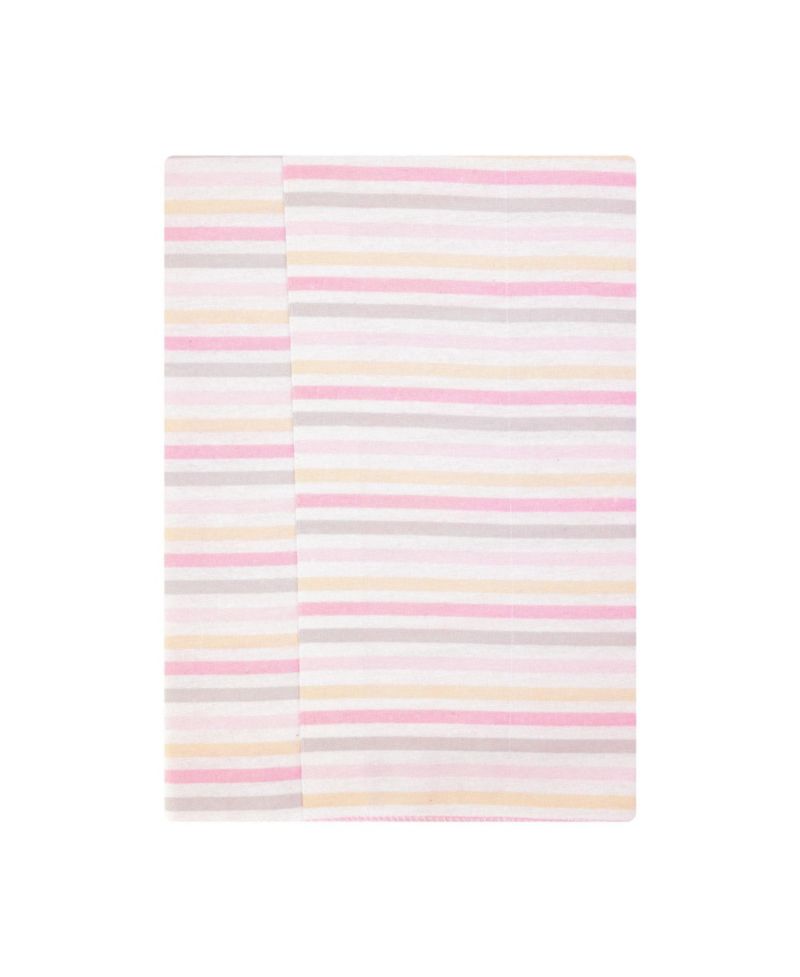 Girl Cotton Poly Flannel Burp Cloths 7-Pack, Girl Elephant