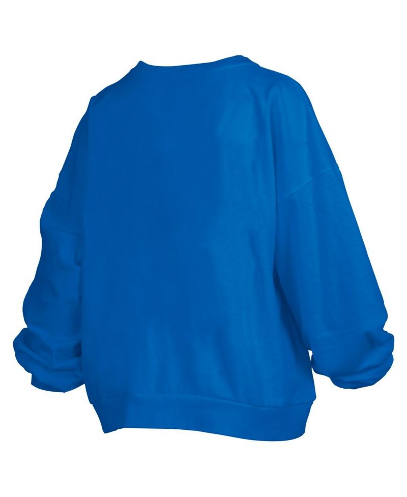 Women's Royal Florida Gators Big Aug Script Janice Oversized Pullover Sweatshirt