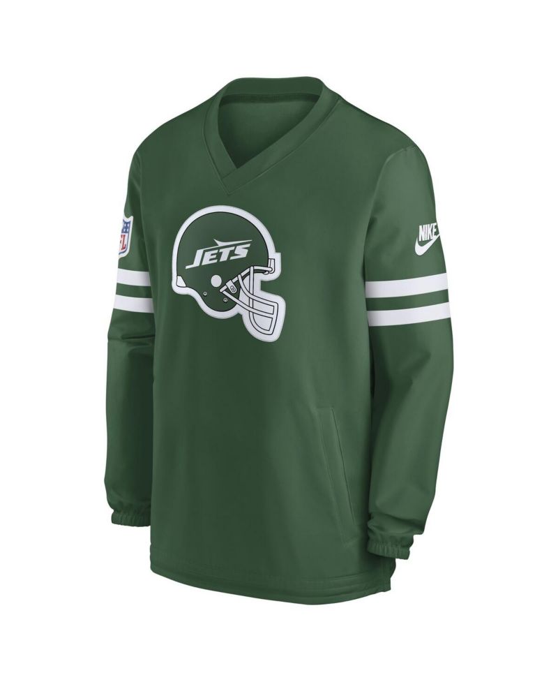 Men's Green New York Jets 2023 Sideline V-Neck Pullover Windshirt