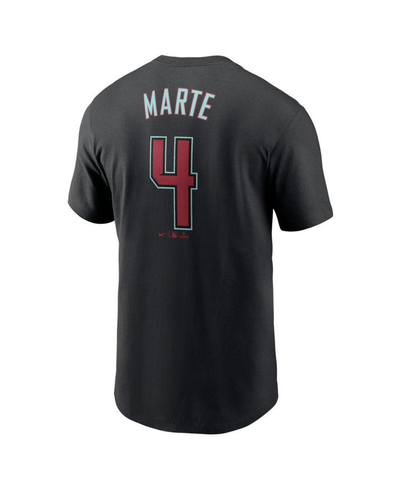 Men's Ketel Marte Black Arizona Diamondbacks 2024 Fuse Name and Number T-shirt