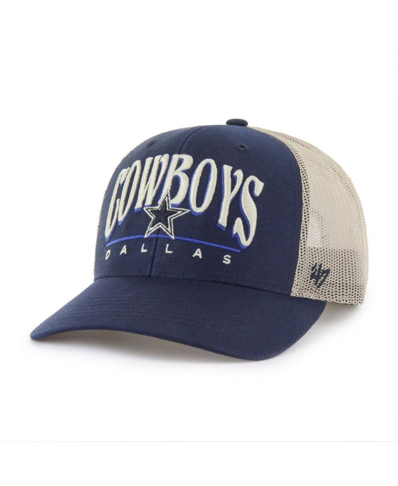 Men's Navy/Natural Dallas Cowboys Arid Adjustable Trucker Hat