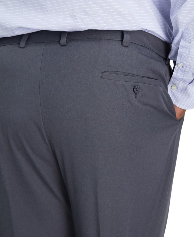 Men's Big & Tall Cool 18® PRO Classic-Fit Expandable Waist Flat Front Stretch Dress Pants