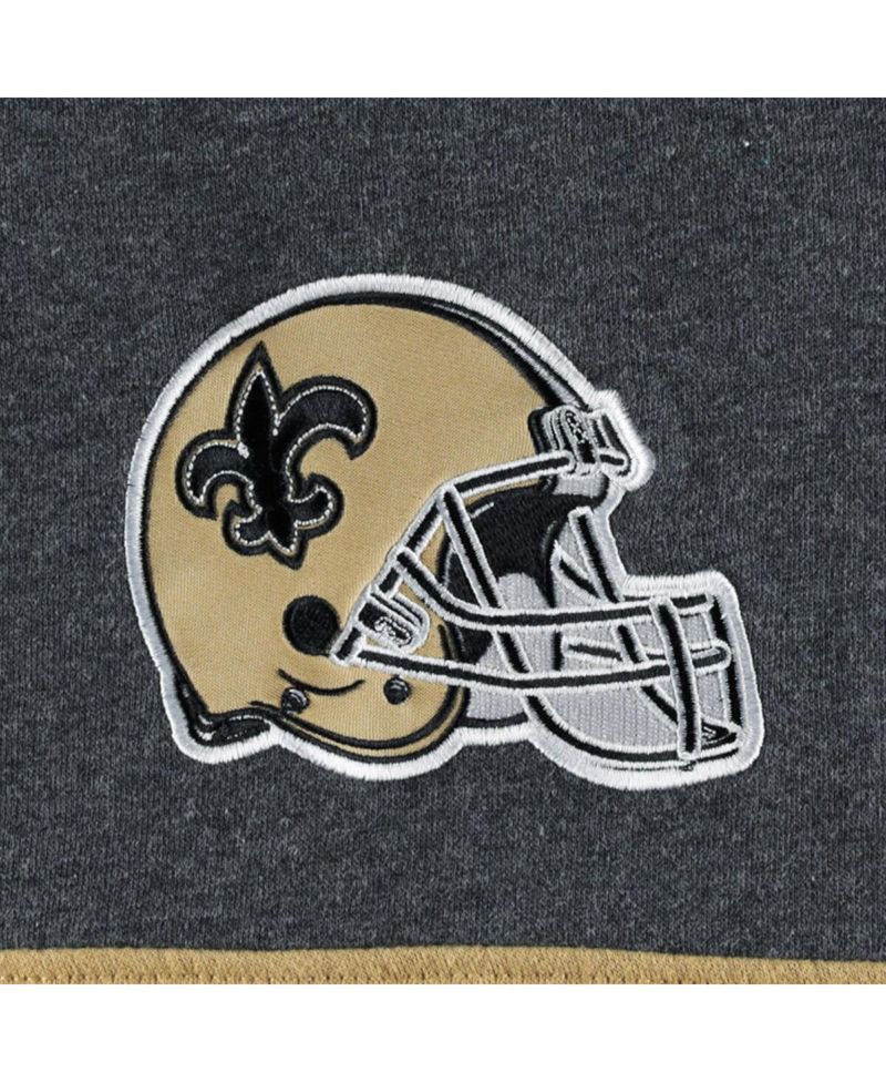 Men's Black, Heather Gray New Orleans Saints Extreme Pullover Hoodie