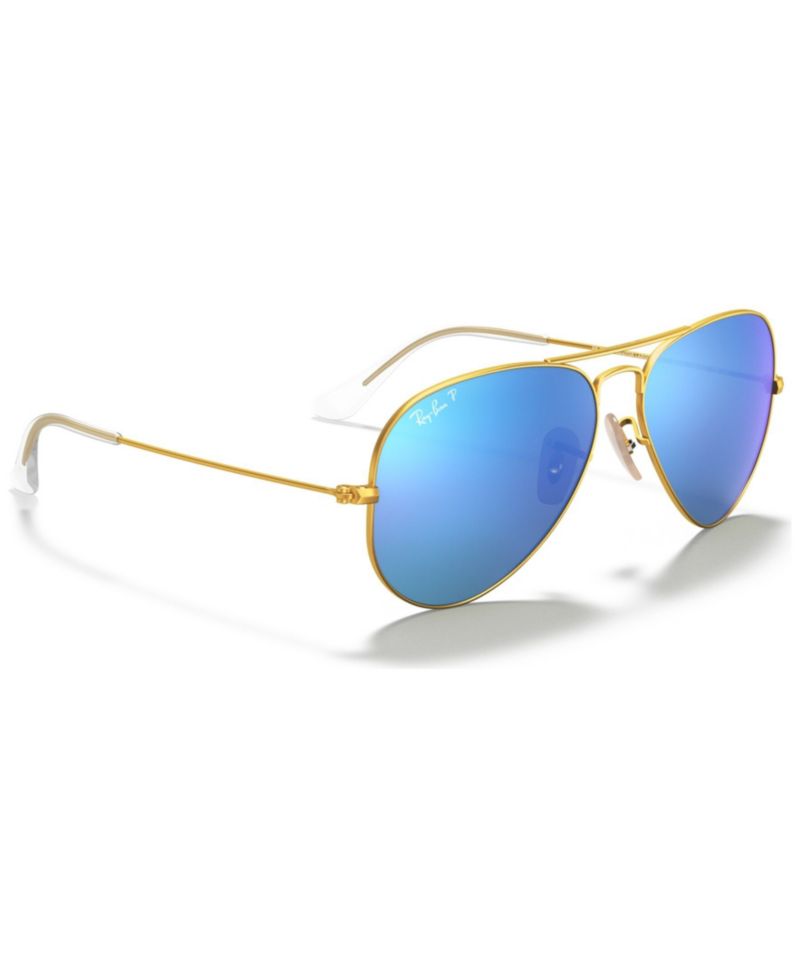 Unisex Polarized Aviator Mirror Sunglasses, RB3025