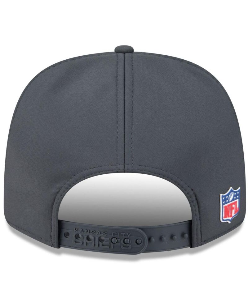 Men's Charcoal Kansas City Chiefs 2025 Sideline Cold Weather 9SEVENTY Adjustable Hat