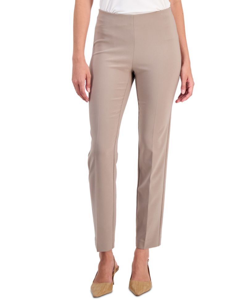 Petite Pull-On Mid-Rise Slim Pants