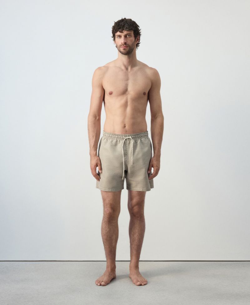 Men's Geometric-Print Swimsuit