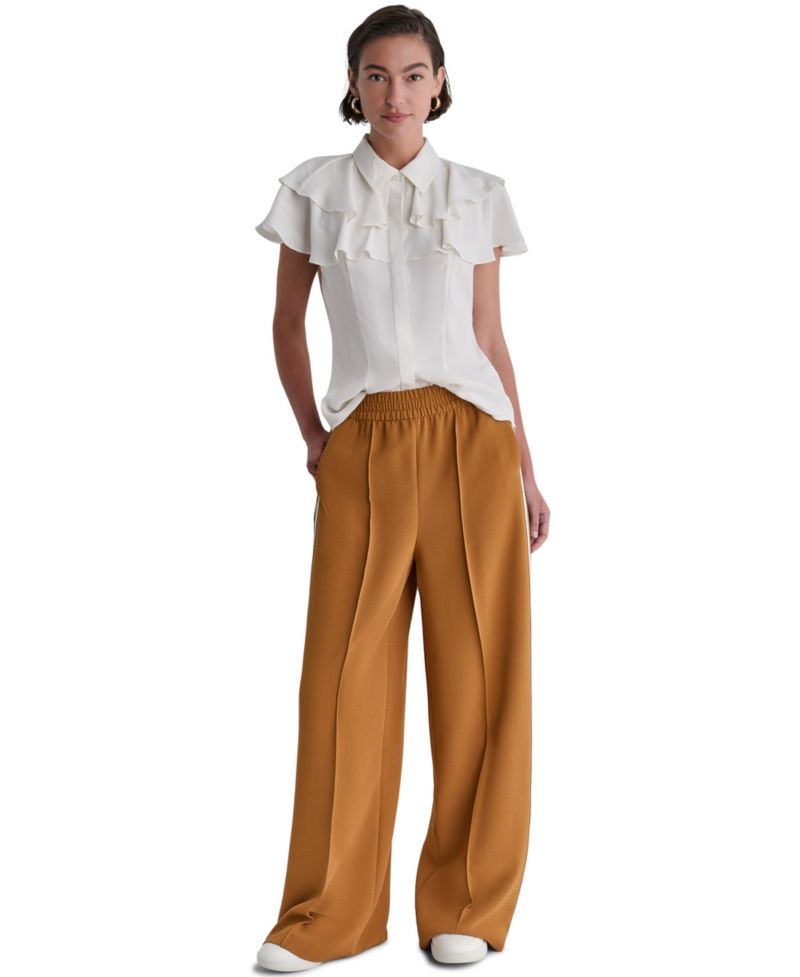 Women's Wide-Leg Pull-On Track Pants