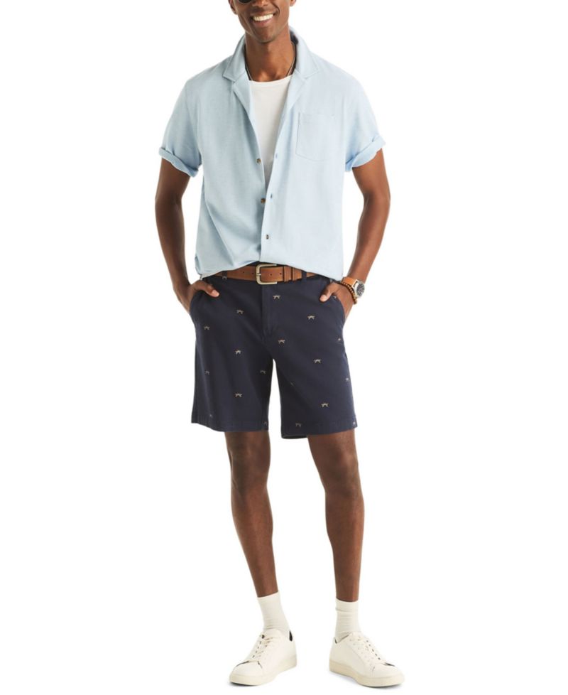 Men's Short-Sleeve Pique Button-Front Shirt