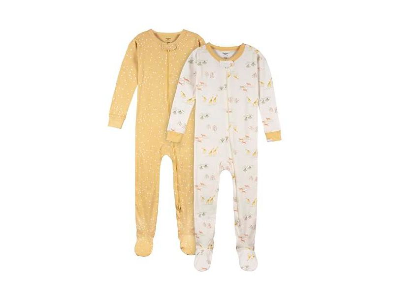 Baby Boys Snug Fit Footed Pajamas, 2-Pack, Safari