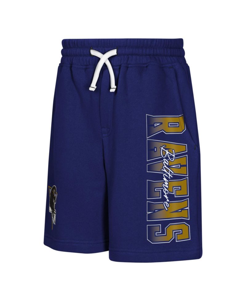 Boys' and Girls' 4-20 Baltimore Ravens Audible Fleece Drawstring Shorts