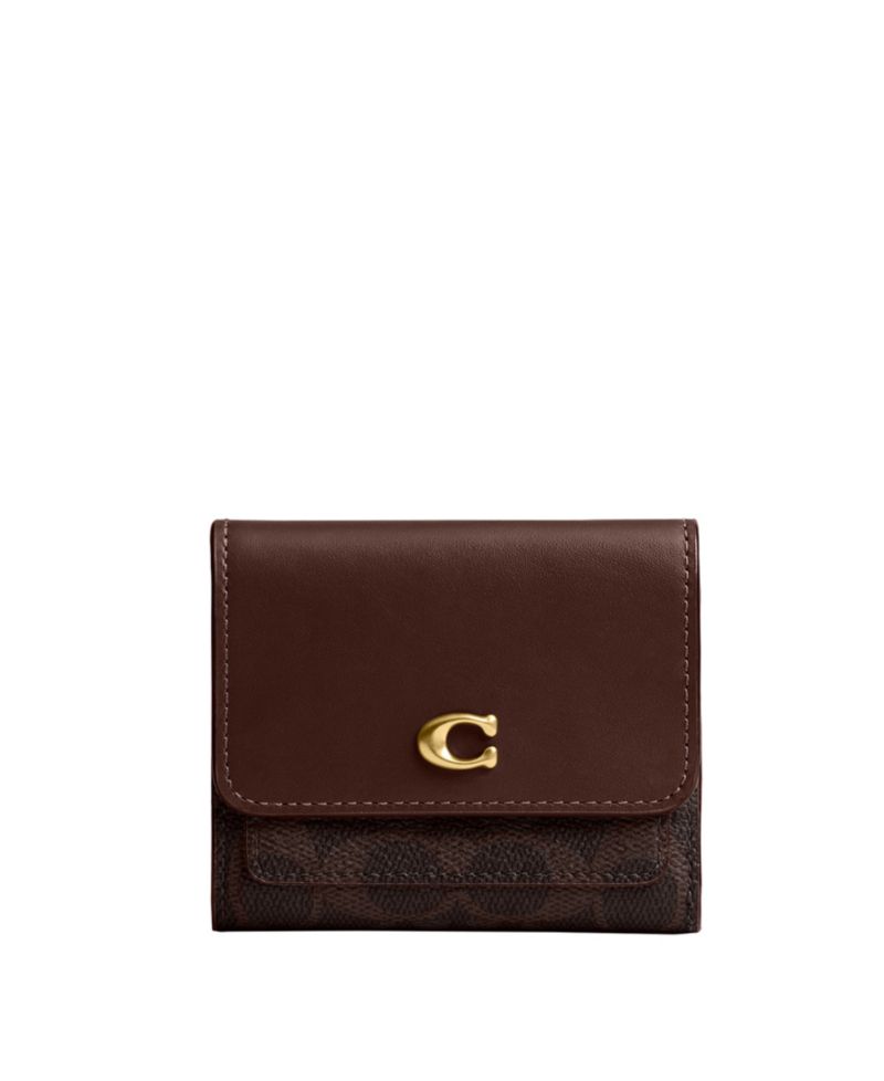 Mila Small Signature Canvas Flap Wallet