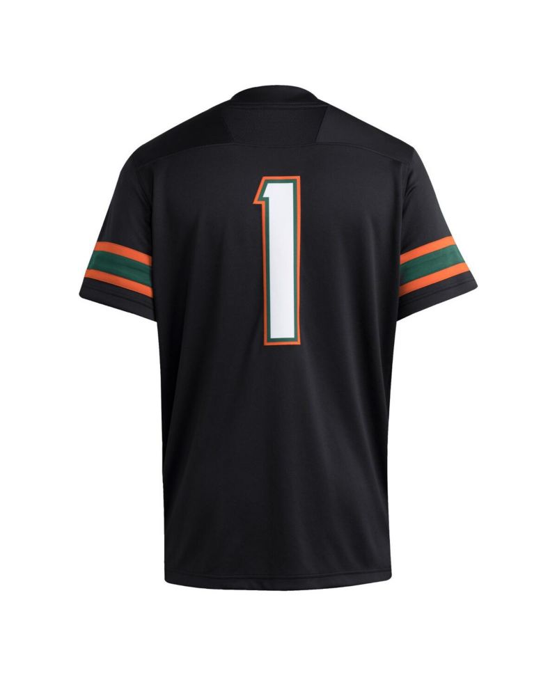 Men's 1 Black Miami Hurricanes Premier Jersey