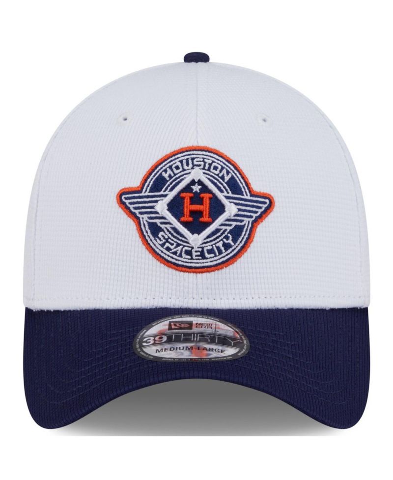 Men's White/Navy Houston Astros 2025 City Connect Batting Practice 39THIRTY Flex Hat