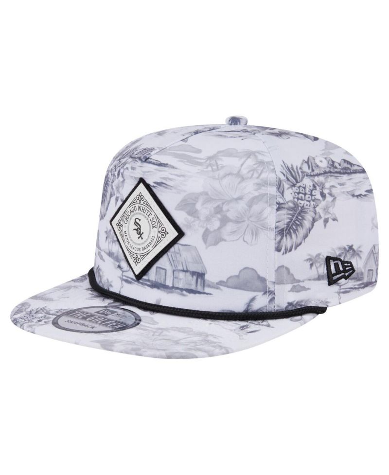 Men's White Chicago White Sox Printed Island Golfer Snapback Hat
