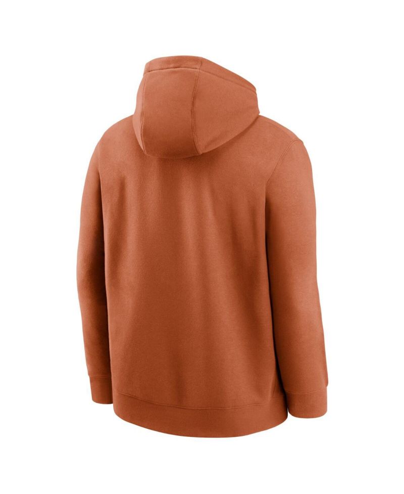 Men's Orange Texas Longhorns Primetime Evergreen Club Fleece Pullover Hoodie