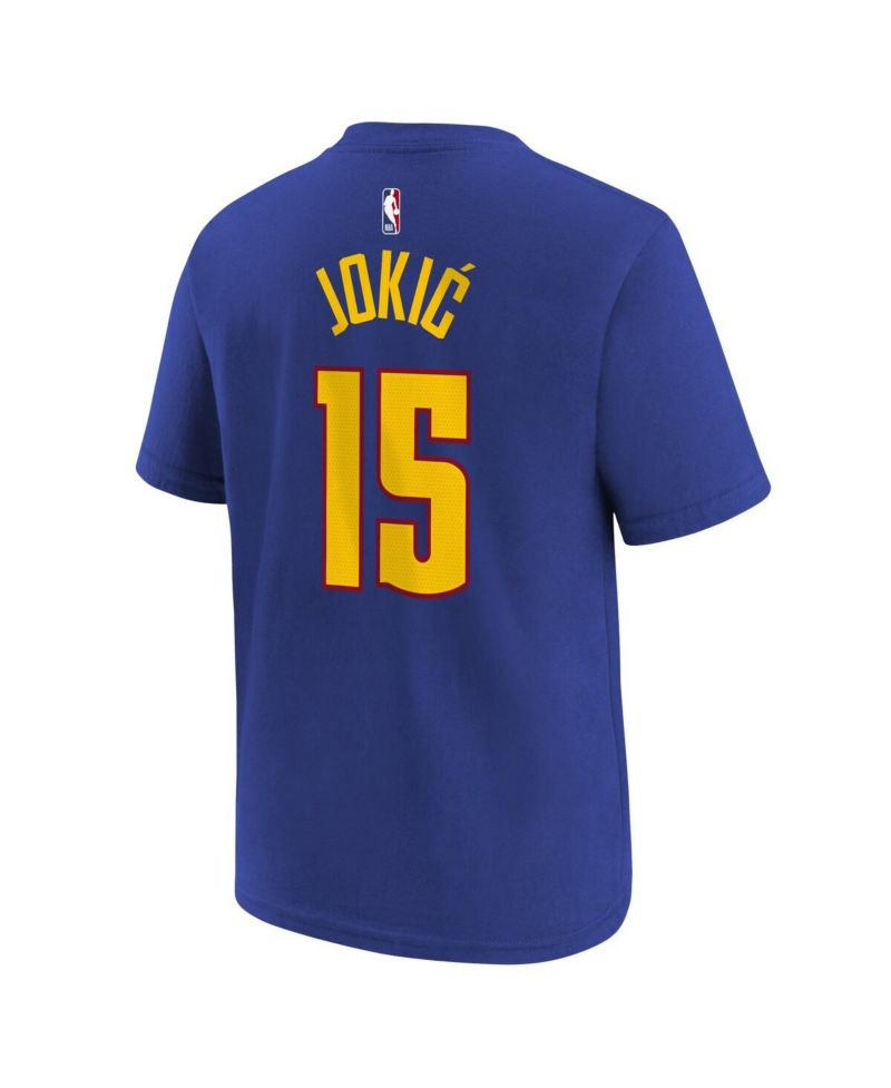 Big Boys and Girls Nikola Jokic Blue Denver Nuggets Statement Edition Name & Number T-Shirt