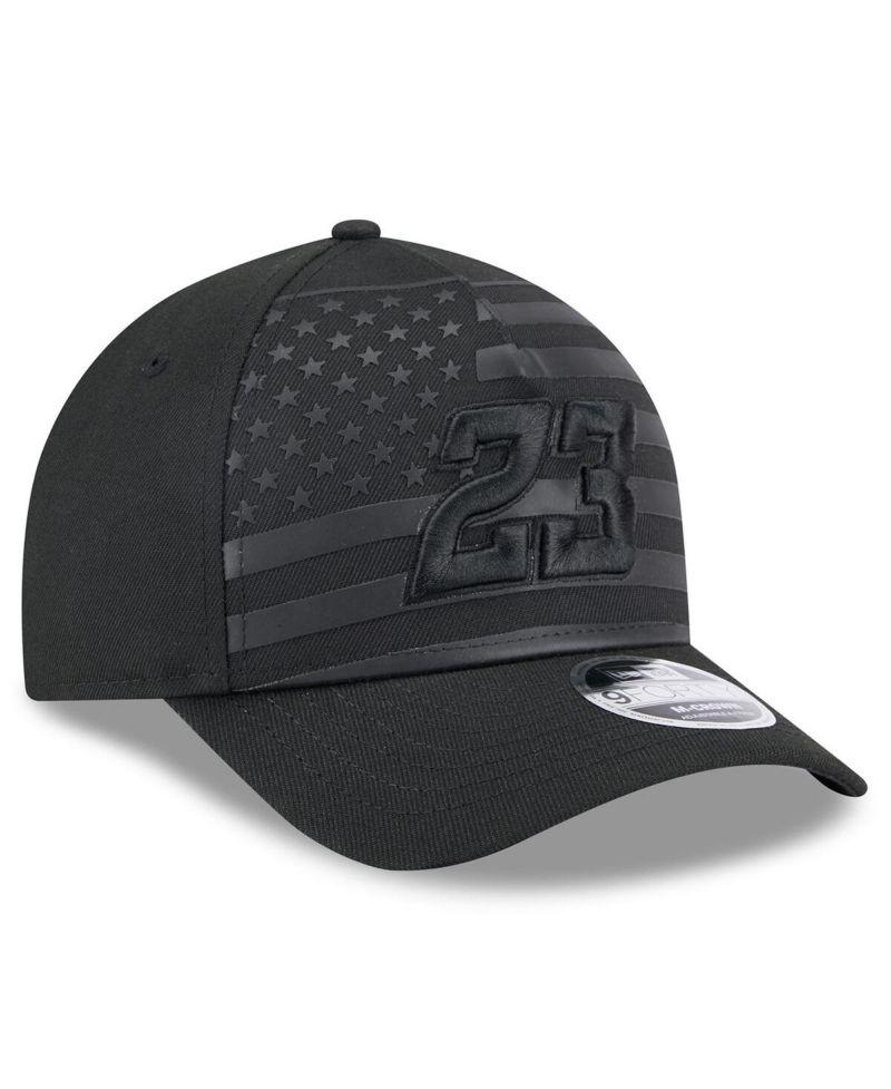 Men's Black Bubba Wallace American Flag 9FORTY M-Crown A-Frame Adjustable Hat