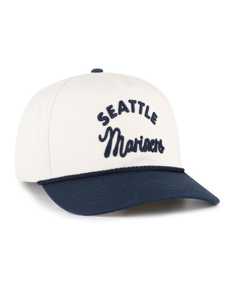 Men's Natural/Navy Seattle Mariners Rope Script Hitch Adjustable Hat