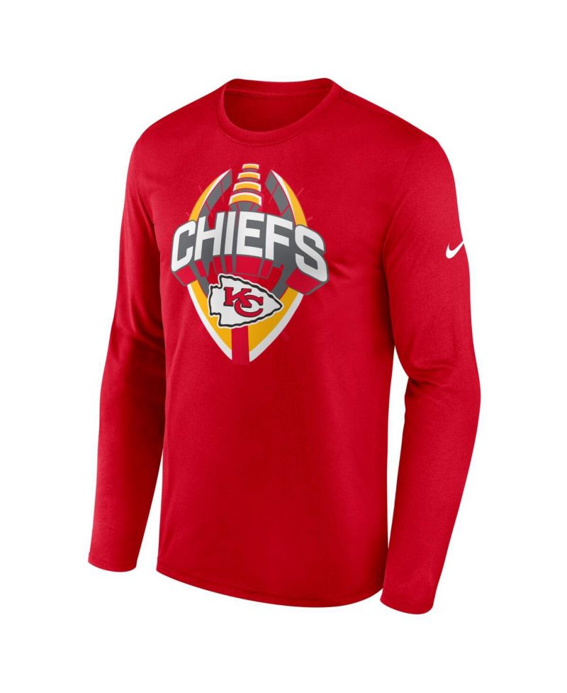 Men's Red Kansas City Chiefs Primetime Legend Icon Performance Long Sleeve T-Shirt