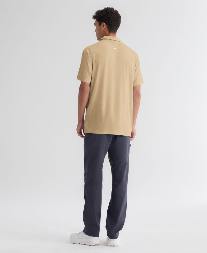 Men's Tan Kansas City Chiefs Clutch Polo Shirt