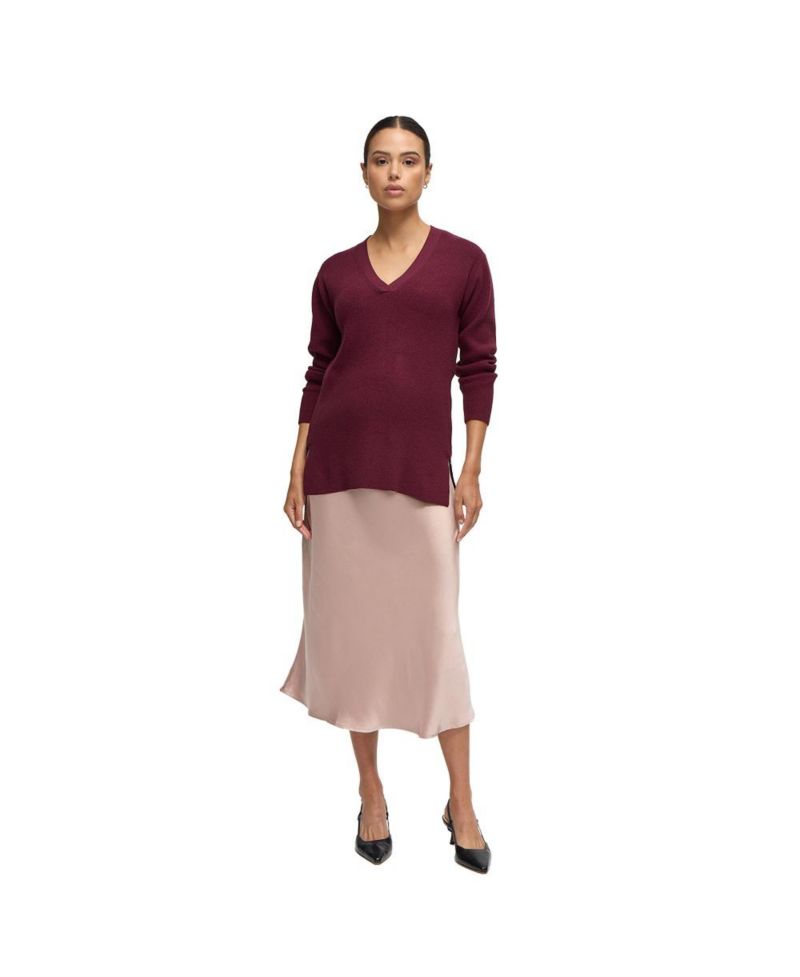 Maternity Satin Midi Skirt